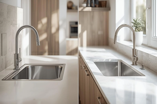 تفاوت سینک روکار و توکار