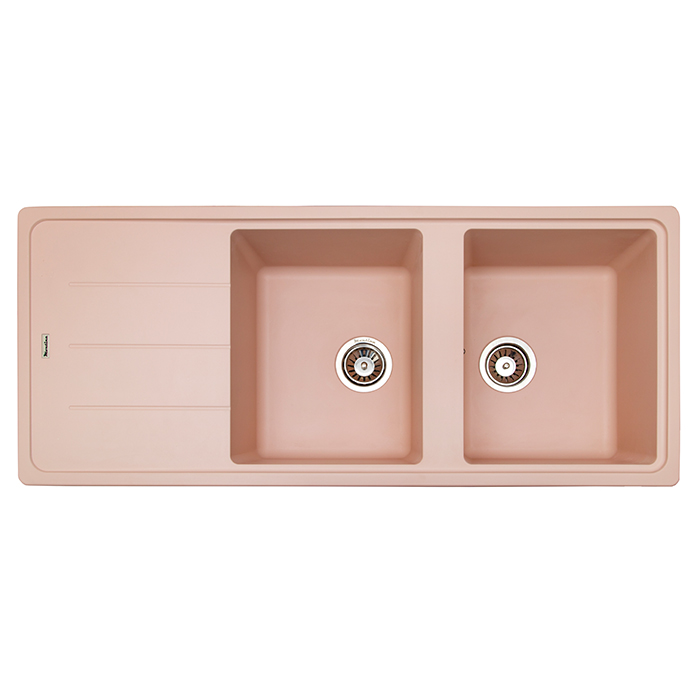 سینک گرانیتی دو کاسه صورتی مونتینا مدل کلورادو
